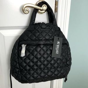 MZ Wallace Metro Drawstring Bucket Bag NWT